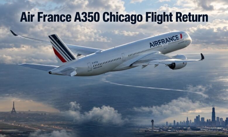 Air France A350 Chicago Flight Return